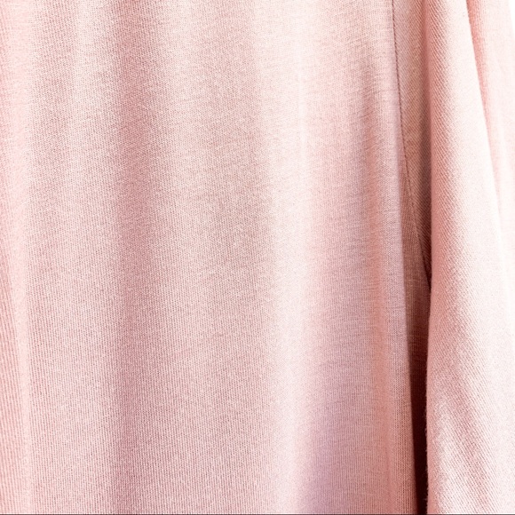Pink Long Sleeve Top with Ruched Front & V-Neck - Picture 3 of 10